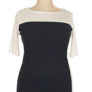 Ralph Lauren Black and Cream Fitted 3/4 Sleeve Blouse